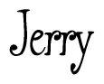 The image is of the word Jerry stylized in a cursive script.