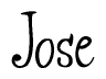 The image contains the word 'Jose' written in a cursive, stylized font.