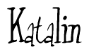 The image is a stylized text or script that reads 'Katalin' in a cursive or calligraphic font.