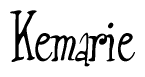 The image contains the word 'Kemarie' written in a cursive, stylized font.