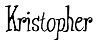 The image contains the word 'Kristopher' written in a cursive, stylized font.