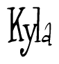 The image is a stylized text or script that reads 'Kyla' in a cursive or calligraphic font.