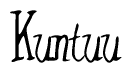 The image is a stylized text or script that reads 'Kuntuu' in a cursive or calligraphic font.