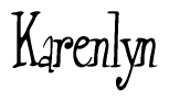 The image is of the word Karenlyn stylized in a cursive script.