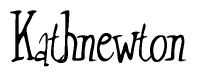 The image is a stylized text or script that reads 'Kathnewton' in a cursive or calligraphic font.