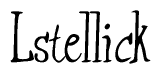 The image contains the word 'Lstellick' written in a cursive, stylized font.