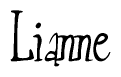 The image is of the word Lianne stylized in a cursive script.