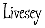 The image contains the word 'Livesey' written in a cursive, stylized font.