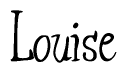 The image contains the word 'Louise' written in a cursive, stylized font.