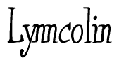 The image contains the word 'Lynncolin' written in a cursive, stylized font.