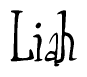The image is a stylized text or script that reads 'Liah' in a cursive or calligraphic font.