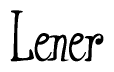 The image is of the word Lener stylized in a cursive script.
