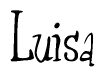 The image contains the word 'Luisa' written in a cursive, stylized font.