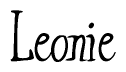 The image is a stylized text or script that reads 'Leonie' in a cursive or calligraphic font.