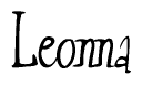 The image is of the word Leonna stylized in a cursive script.