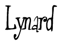 The image is of the word Lynard stylized in a cursive script.