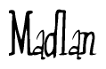 The image contains the word 'Madlan' written in a cursive, stylized font.