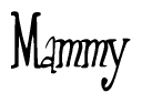 The image is of the word Mammy stylized in a cursive script.