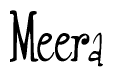 The image is of the word Meera stylized in a cursive script.