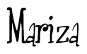 The image is of the word Mariza stylized in a cursive script.