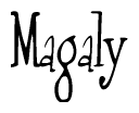 The image contains the word 'Magaly' written in a cursive, stylized font.