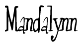 The image contains the word 'Mandalynn' written in a cursive, stylized font.