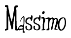 The image is of the word Massimo stylized in a cursive script.