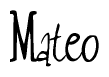 The image is a stylized text or script that reads 'Mateo' in a cursive or calligraphic font.