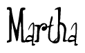 The image is a stylized text or script that reads 'Martha' in a cursive or calligraphic font.