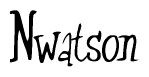 The image is of the word Nwatson stylized in a cursive script.