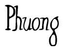 The image is of the word Phuong stylized in a cursive script.