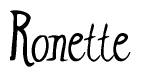 The image contains the word 'Ronette' written in a cursive, stylized font.