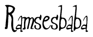 The image contains the word 'Ramsesbaba' written in a cursive, stylized font.