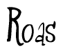 The image is a stylized text or script that reads 'Roas' in a cursive or calligraphic font.