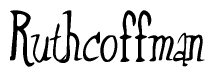 The image is of the word Ruthcoffman stylized in a cursive script.
