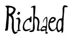 The image contains the word 'Richaed' written in a cursive, stylized font.