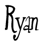 The image is a stylized text or script that reads 'Ryan' in a cursive or calligraphic font.