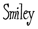 The image is a stylized text or script that reads 'Smiley' in a cursive or calligraphic font.