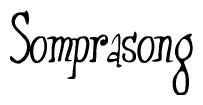 The image is a stylized text or script that reads 'Somprasong' in a cursive or calligraphic font.