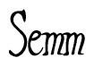 The image contains the word 'Semm' written in a cursive, stylized font.