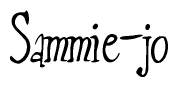 The image is of the word Sammie-jo stylized in a cursive script.