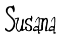 The image contains the word 'Susana' written in a cursive, stylized font.