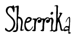 The image is of the word Sherrika stylized in a cursive script.