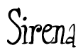The image contains the word 'Sirena' written in a cursive, stylized font.