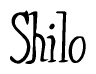 The image contains the word 'Shilo' written in a cursive, stylized font.