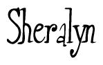 The image contains the word 'Sheralyn' written in a cursive, stylized font.