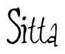 The image is of the word Sitta stylized in a cursive script.