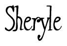 The image is of the word Sheryle stylized in a cursive script.