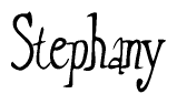 The image is a stylized text or script that reads 'Stephany' in a cursive or calligraphic font.