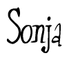 The image is a stylized text or script that reads 'Sonja' in a cursive or calligraphic font.